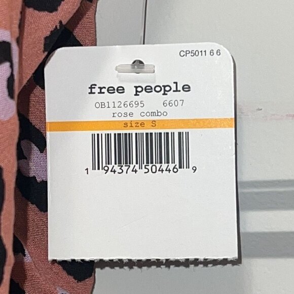 FREE People Bare It All Bodysuit animal print pink sleeveless Size Small - Picture 9 of 13